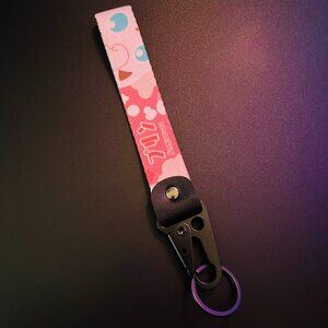 Cute Pink Anime Jiggly Puff Pokemon Wristlet Lanyard Keychain Accessory